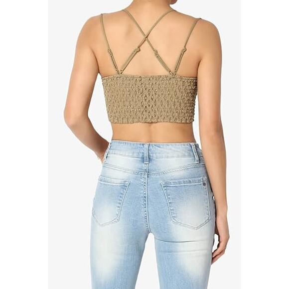 Free People FP One Womens‎ Boho Summer Adella Lace Bralette Cropped Top Size S - Picture 2 of 6